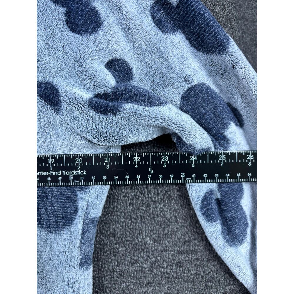 Disney Pullover Hoodie Womens Large Gray Blue Sherpa Faux Fur Mickey Mouse Cozy - Picture 7 of 7